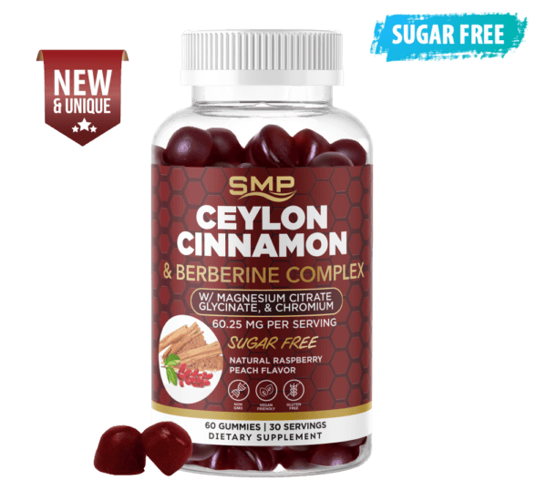 Sugar Free Ceylon Cinnamon & Berberine Complex 1,200mg -W/ Magnesium Citrate, Glycinate, & Chromium