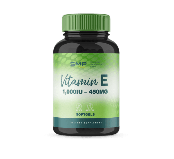 Synthetic Vitamin E 1,000IU Softgels – 450mg