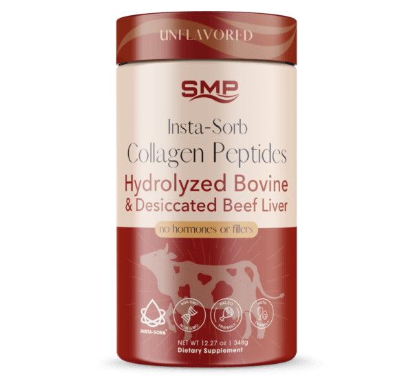 Insta-Sorb Collagen Peptides – Hydrolyzed Bovine + Desiccated Beef Liver – Unflavored / No Fillers – Non-GMO – Hormone & Pesticide Free – Gluten Free – Keto & Paleo