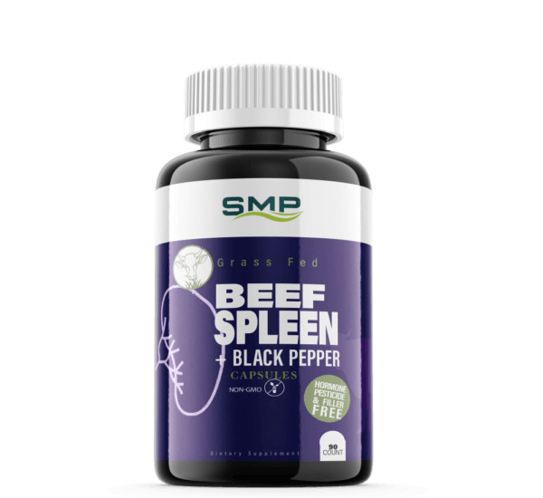 Grass Fed Beef Spleen + Black Pepper Capsules, Size '0'