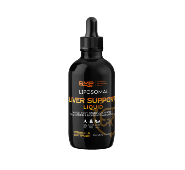 Liposomal Liver Support Liquid W/ Milk Thistle – Dandelion - Ginger – Phospholipid & Bioperine® Absorption - 30 Servings - 2oz – Natural Flavors – Gluten Free – Non-GMO – Vegan Friendly