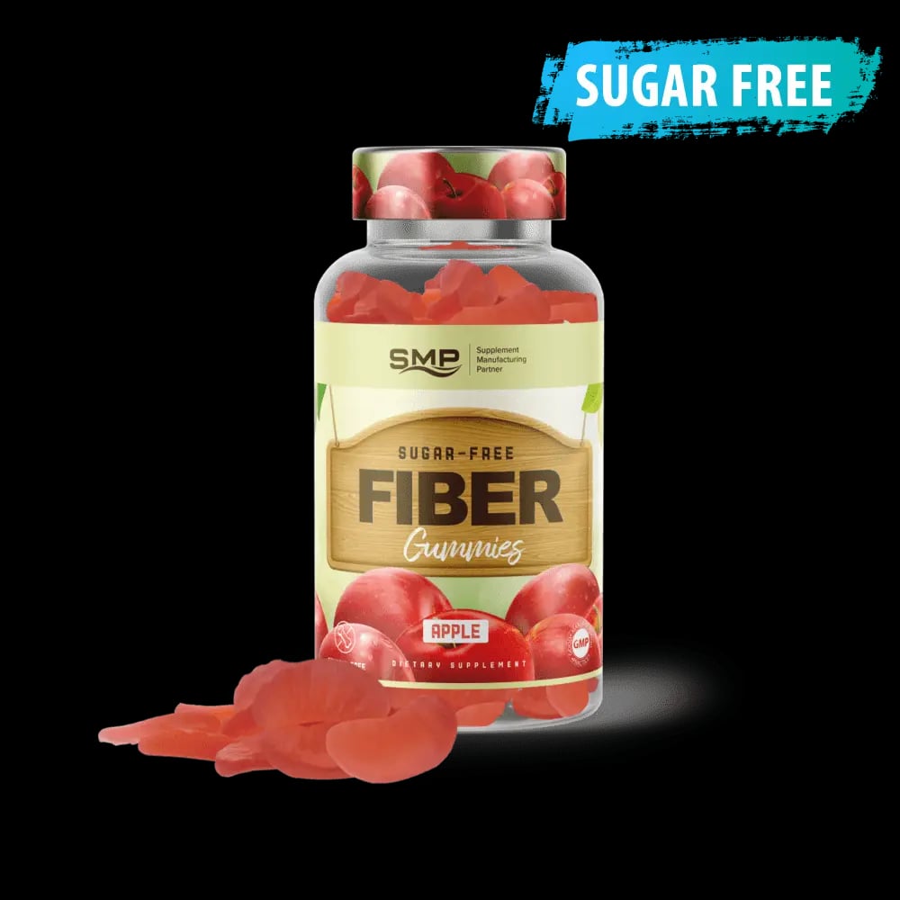 Sugar-Free Prebiotic Fiber Gummies – Apple Flavor – Gelatin-Free