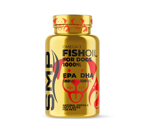 Fish Oil For Dogs 1,000mg 180mg EPA – 120mg DHA – Natural Omega-3 Fatty Acids for Pets