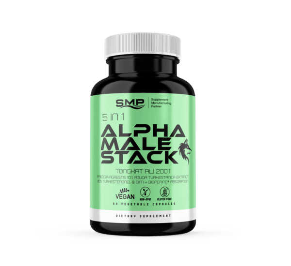 5 In 1 Alpha Male Stack W/ Tongkat Ali 200:1, Fadogia Agrestis 10:1, Ajuga Turkestanica Extract