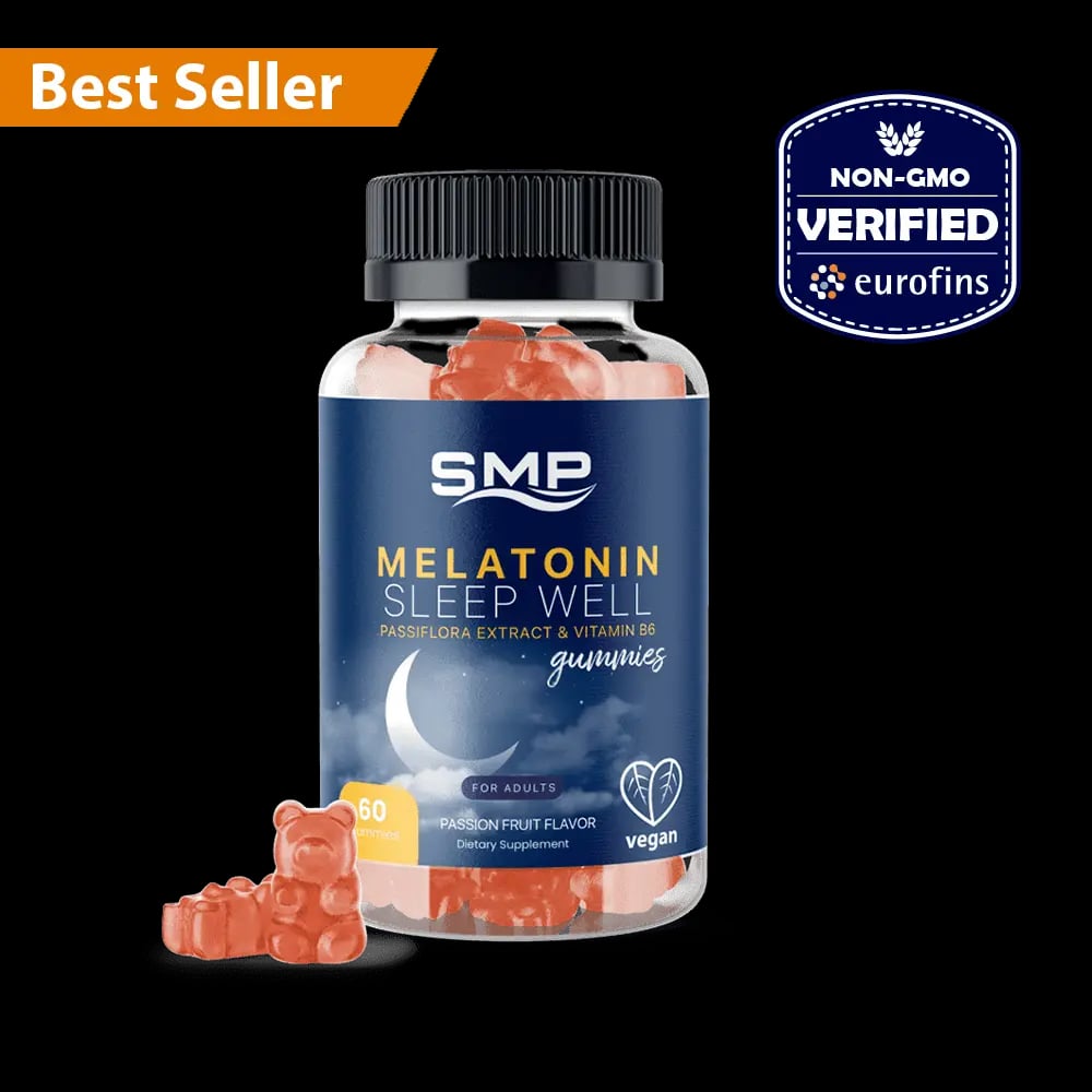 Melatonin Gummies w/ Passiflora Extract & Vitamin B6 – Passion Fruit Flavor