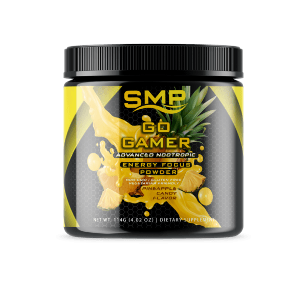 Go-Gamer Advanced Nootropic Energy Focus Powder – Delicious Pineapple Flavor 114g (30 Servings)