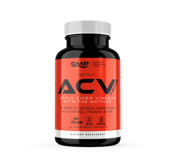 ACV Thermo W/ Green Tea Capsules 50% EGCG, Green Coffee Bean, Caffeine, L-Theanine, & Apple Cider Vinegar