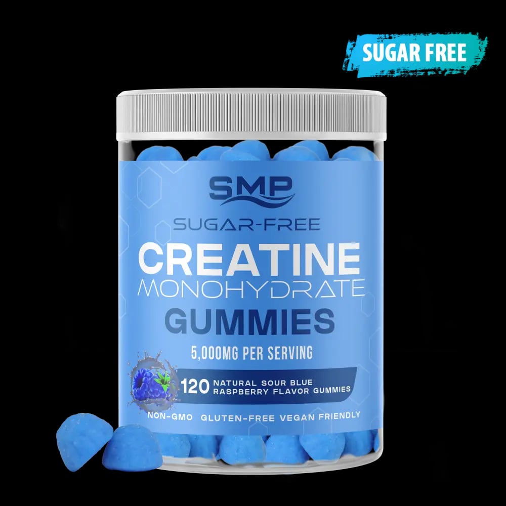 Sugar Free Natural Sour Blue Raspberry Creatine Gummy