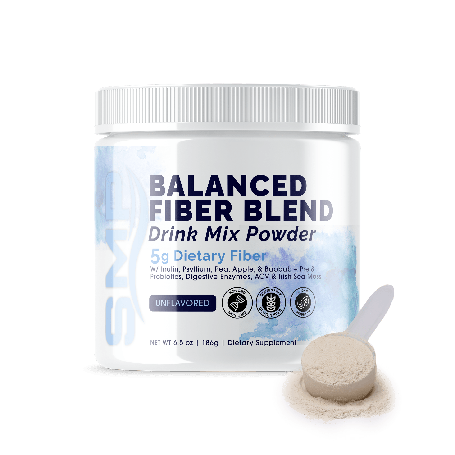 Balanced Fiber Powder + Blend Drink Mix 186 g Unflavored