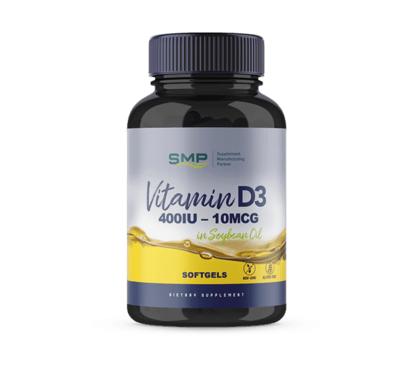 Vitamin D3 400IU – 10mcg – Softgels – Soybean Oil