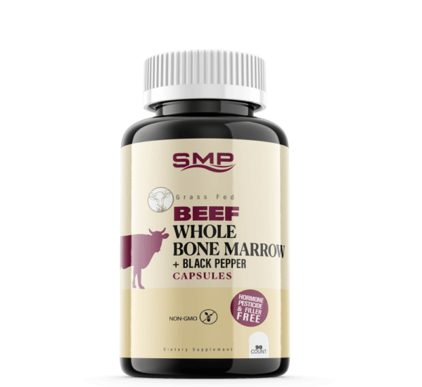 Grass Fed Beef Whole Bone & Marrow + Black Pepper Capsules - Non-GMO – Hormone, Pesticide & Filler Free
