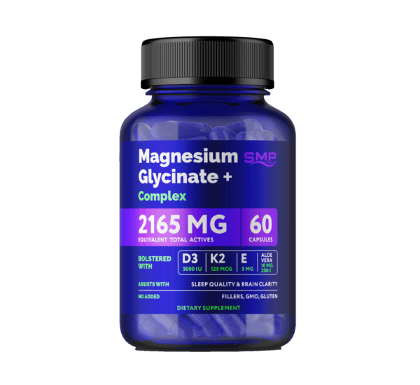 Stock Magnesium Glycinate + Aloe Vera Leaf, Vitamin D3 & K2 Complex Capsules, Size '0'