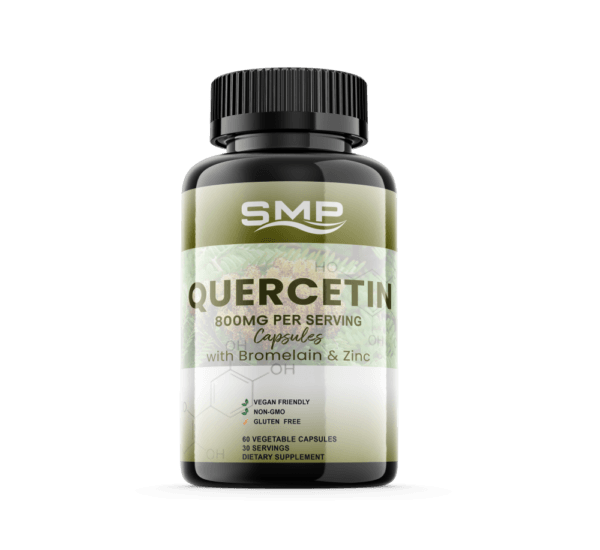 Quercetin 800mg Per Serving Capsules + Bromelain & Zinc ! Vegan Friendly - Non-GMO – Gluten Free