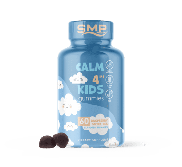4 In 1 Stress Relief Gummy – L-Theanine – Magnesium Citrate – Chamomile – Lemon Balm – Organic Tapioca Base – Allergen Free – Gluten Free – Non-GMO – Vegan Friendly