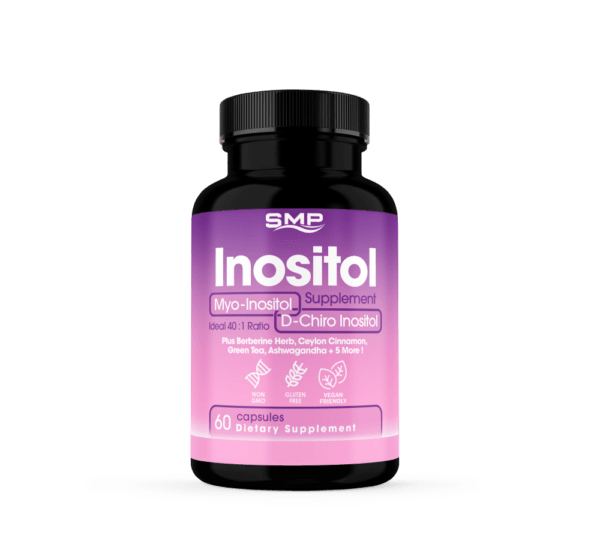 Inositol Supplement - Myo-Inositol and D-Chiro Inositol Ideal 40:1 Ratio - Plus Berberine, Ceylon Cinnamon, Green Tea, Ashwagandha + 5 More !  – Non-GMO – Gluten-Free - Vegan