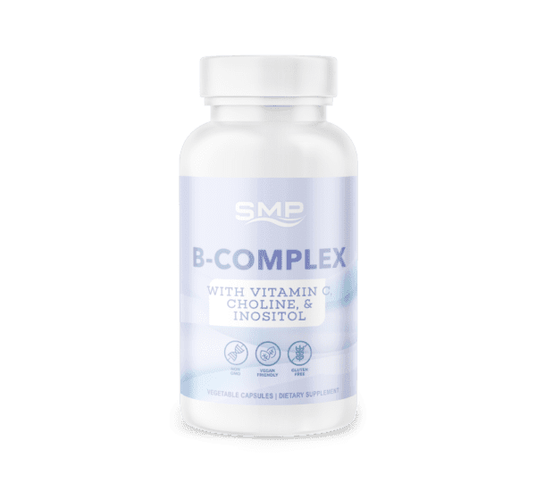 B-Complex + Vitamin C, Choline, & Inositol Veggie Capsules - Gluten Free - Non-GMO – Vegan Friendly