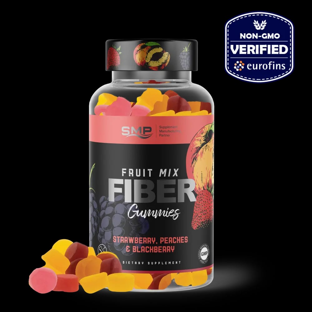 Fiber Gummies – Natural Strawberry, Peaches & Blackberry Flavor, 3g
