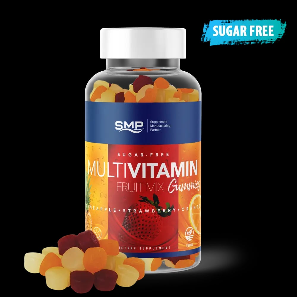 Sugar-Free Multivitamin Gummies - Pineapple, Strawberry, Orange Flavor