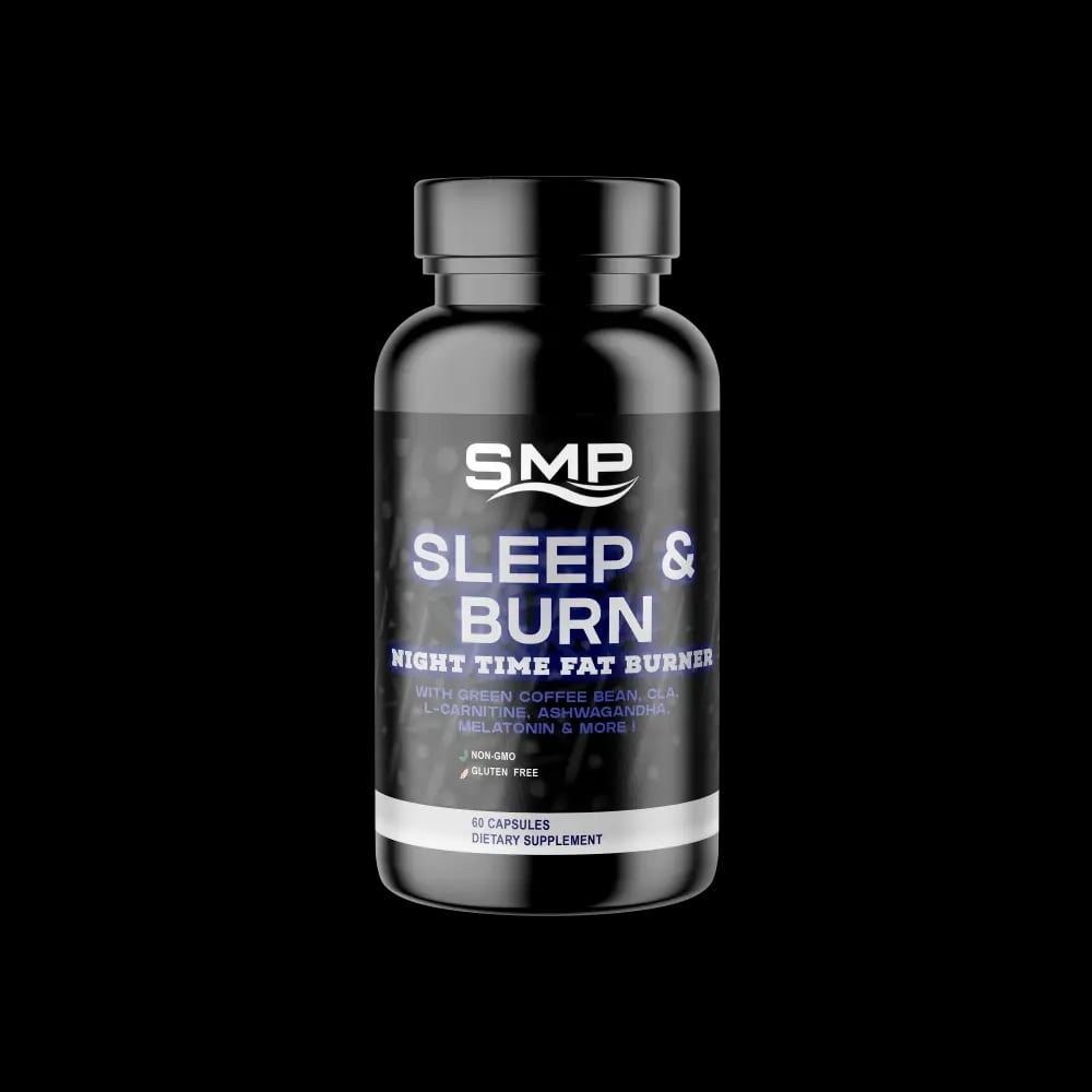 Sleep & Burn Veggie Capsules W/ Green Coffee Bean, CLA, L-Carnitine, Ashwagandha, Melatonin & More ! – Gluten Free - Non-GMO