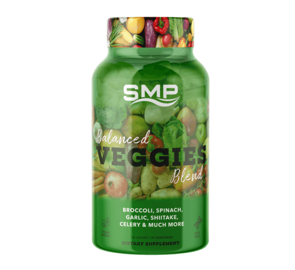 Balanced Veggies Blend + Bioperine Capsules - Broccoli, Spinach, Garlic, Shiitake, Celery & More
