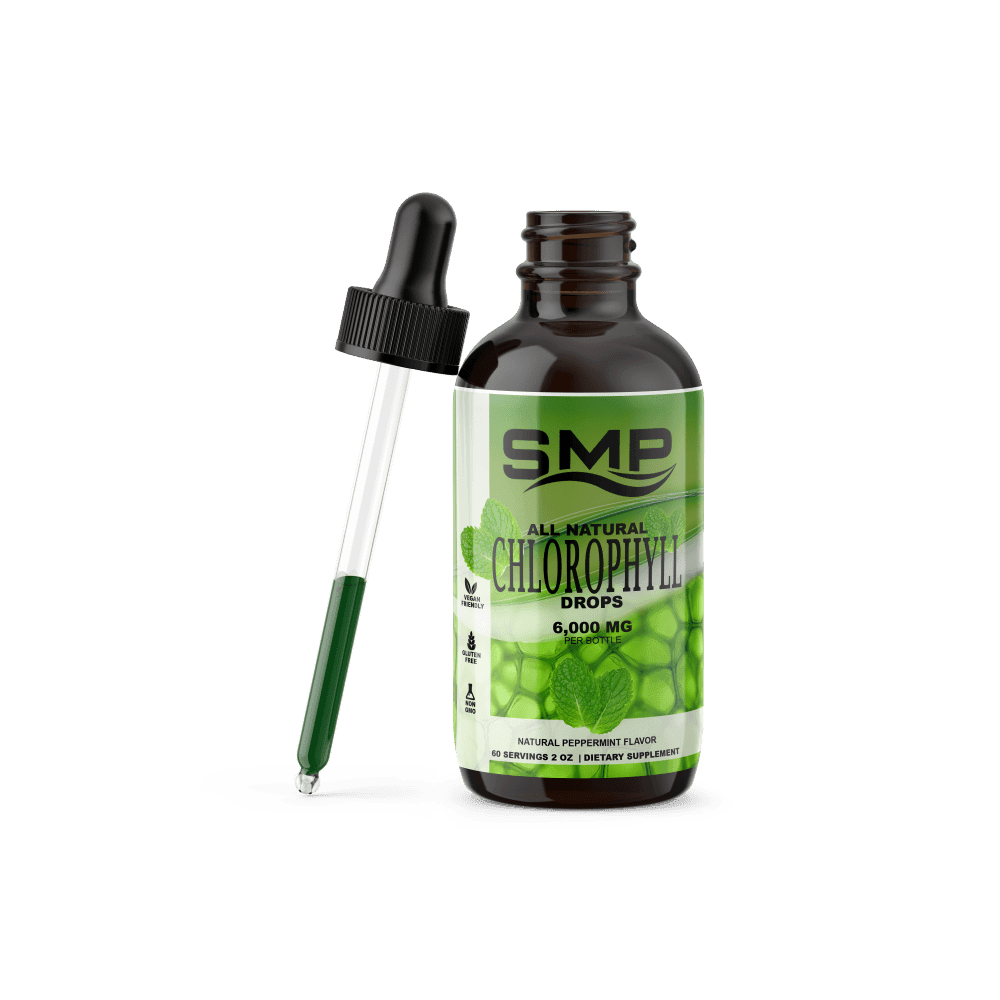All-Natural Liquid Chlorophyll Drops 6,000 mg – Natural Peppermint Flavor – Vegan – Non-GMO – Gluten-Free