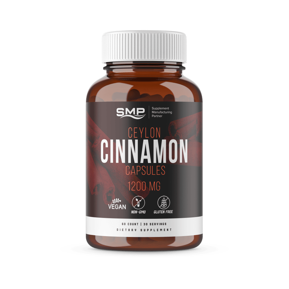 1,200mg Ceylon Cinnamon Veggie Capsules Per Serving with BioPerine® – Non-GMO – Vegan Friendly – Gluten-Free