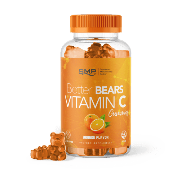 Better Bears Vitamin C + Rose Hips Gummies – Natural Orange Flavor & Color
