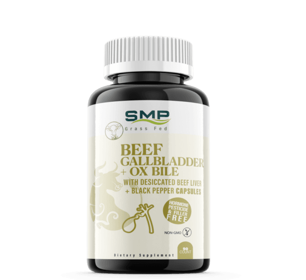 Grass Fed Beef Gallbladder + Ox Bile NW/ Desiccated Beef Liver + Black Pepper Capsules