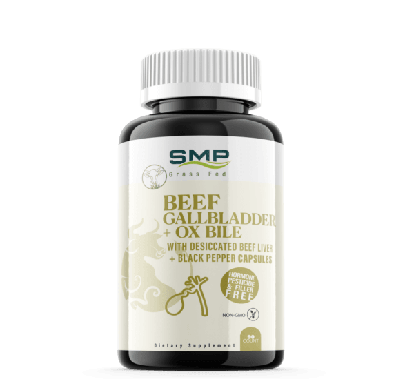 Grass Fed Beef Gallbladder + Ox Bile NW/ Desiccated Beef Liver + Black Pepper Capsules