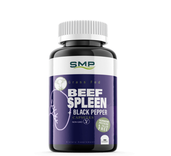 Grass Fed Beef Spleen + Black Pepper Capsules, Size '0'