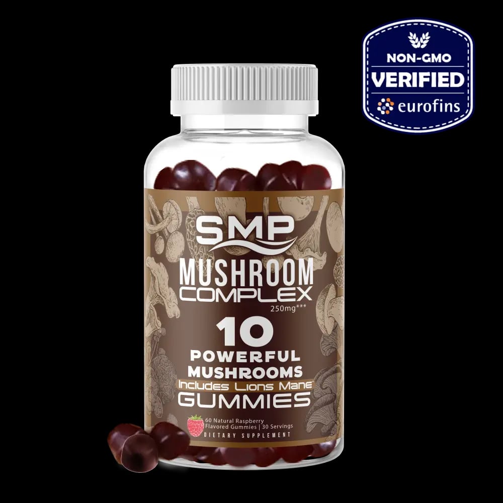 Mushroom 10-Plex 2,500mg Gummies -Lions Mane & 9 more Mushroom 10:1 Extracts