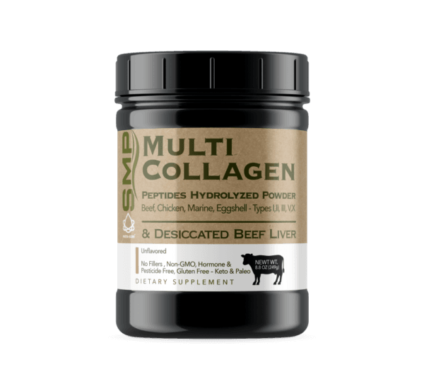 Multi Collagen Peptides Hydrolyzed Powder 249 g – Beef, Chicken, Marine, Eggshell - Types I,II, III, V,X + Desiccated Beef Liver – Unflavored / No Fillers – Non-GMO – Hormone & Pesticide Free – Gluten Free – Keto & Paleo