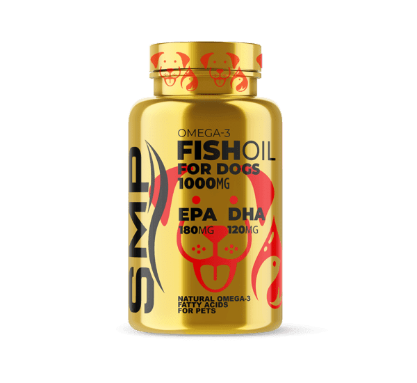 Fish Oil For Dogs 1,000mg 180mg EPA – 120mg DHA – Natural Omega-3 Fatty Acids for Pets