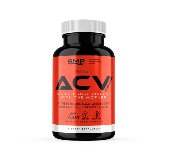 ACV Thermo W/ Green Tea Capsules 50% EGCG, Green Coffee Bean, Caffeine, L-Theanine, & Apple Cider Vinegar