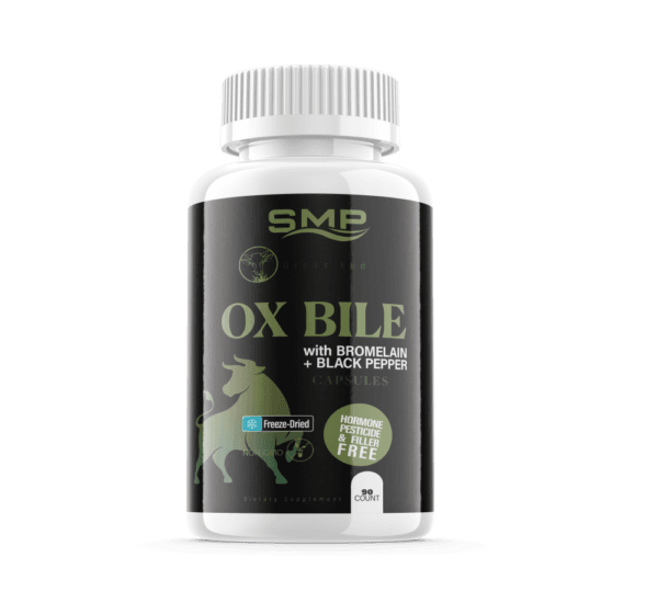 Grass Fed Ox Bile W/ Bromelain + Black Pepper Capsules - Non-GMO – Hormone, Pesticide & Filler Free