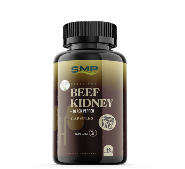 Grass Fed Beef Kidney + Black Pepper Capsules - Non-GMO – Hormone, Pesticide & Filler Free – Freeze-Dried