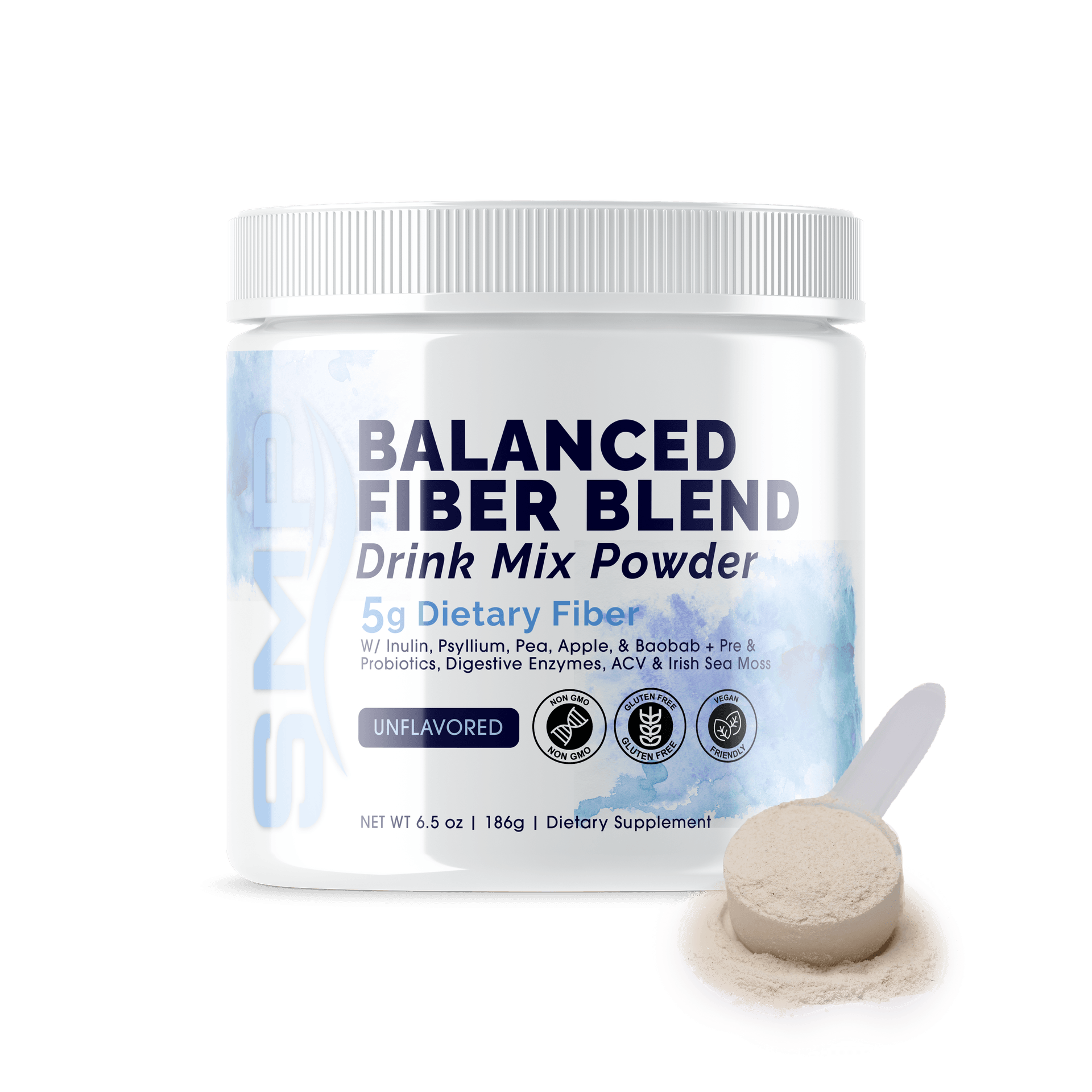 Balanced Fiber Powder + Blend Drink Mix 186 g Unflavored