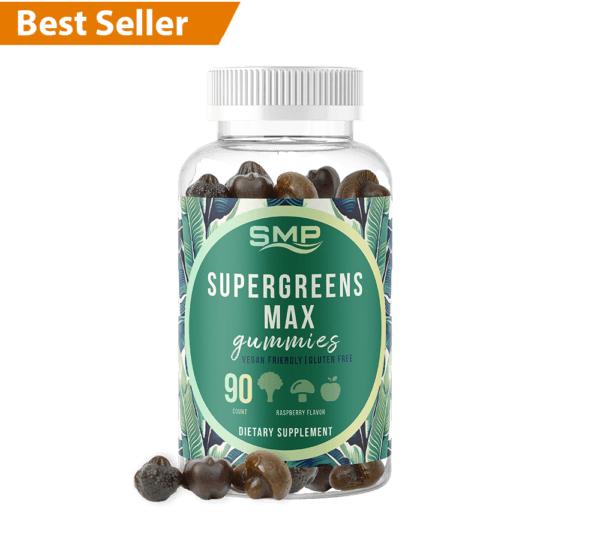 Amazing Supergreens Gummies w/ Beetroot, Spirulina, Chlorella, Mushrooms, Pre & Probiotics