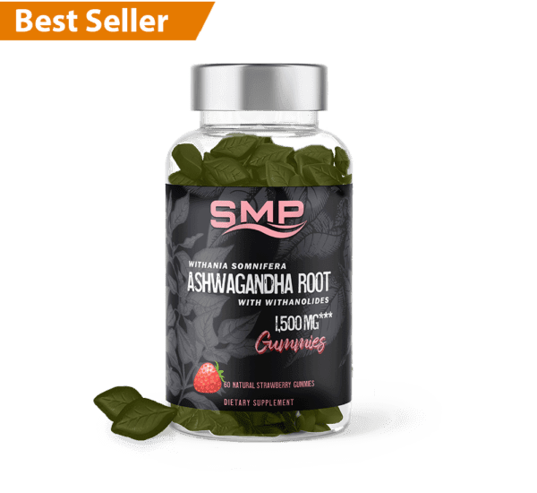 Ashwagandha Root Gummies 1,500mg - Contains Withanolides Extract - Natural Strawberry Flavor