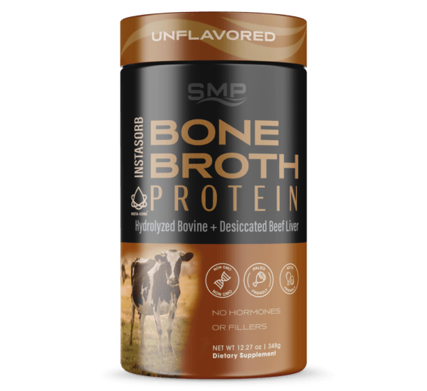 Bone Broth Protein – Hydrolyzed Bovine + Desiccated Beef Liver – Unflavored / No Fillers – Non-GMO – Hormone & Pesticide Free – Gluten Free – Keto & Paleo