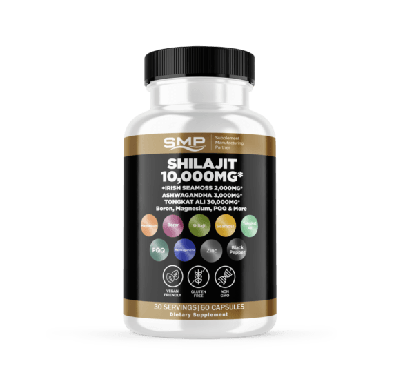 Ancient Minerals Blend Capsules - Shilajit Supplement 10,000mg with Irish Sea Moss 2000mg