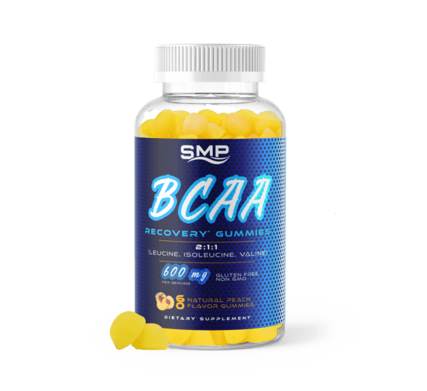 BCAA Recovery Gummy 2:1:1 (Leucine, Isoleucine, Valine) – Natural Peach Flavor – Gluten Free – Non-GMO