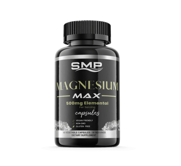 Magnesium Max 500mg Elemental Per Serving Capsules W/ Malate, Glycinate, Citrate & More ! Vegan Friendly