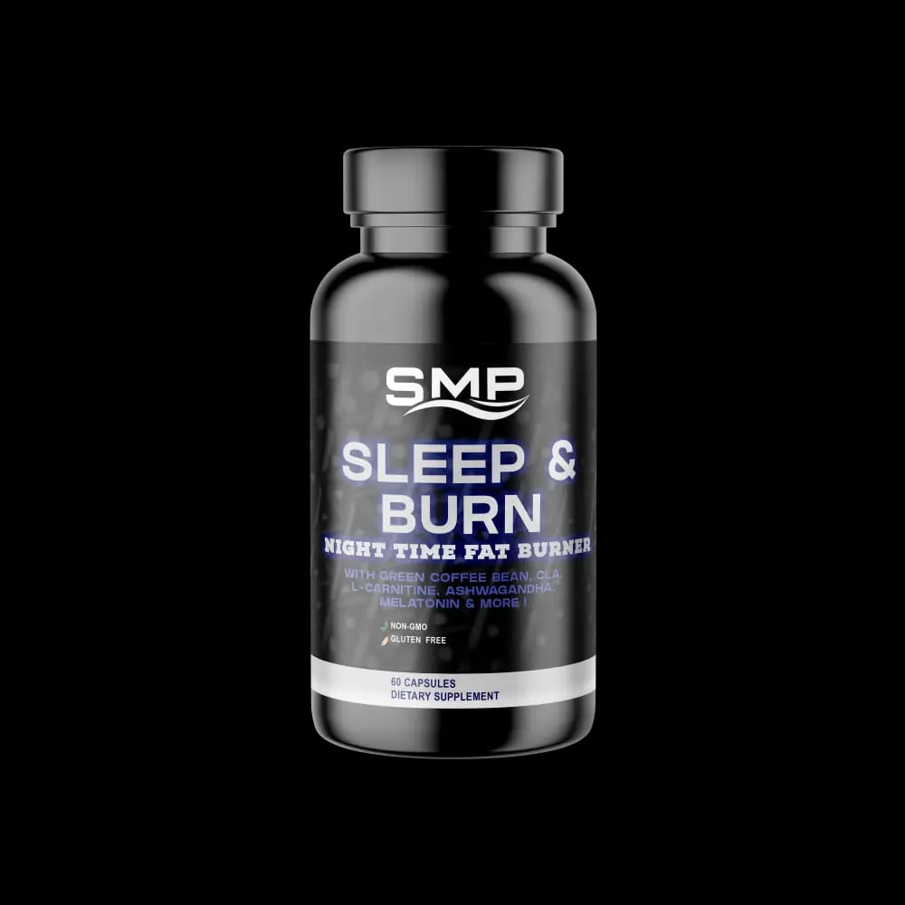 Sleep & Burn Veggie Capsules W/ Green Coffee Bean, CLA, L-Carnitine, Ashwagandha, Melatonin & More ! – Gluten Free - Non-GMO
