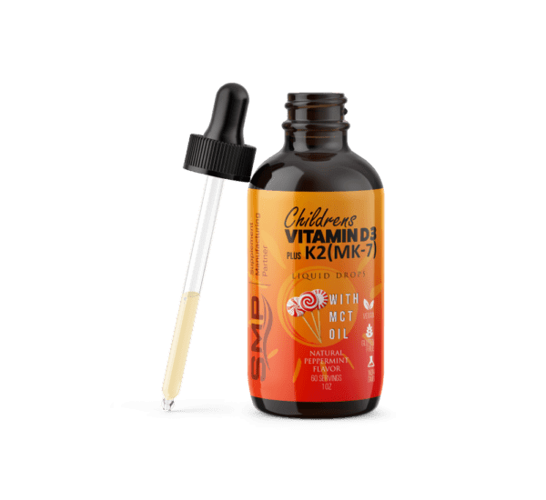 1oz Natural Peppermint Vitamin D3/K2 (MK-7) Liquid Drops