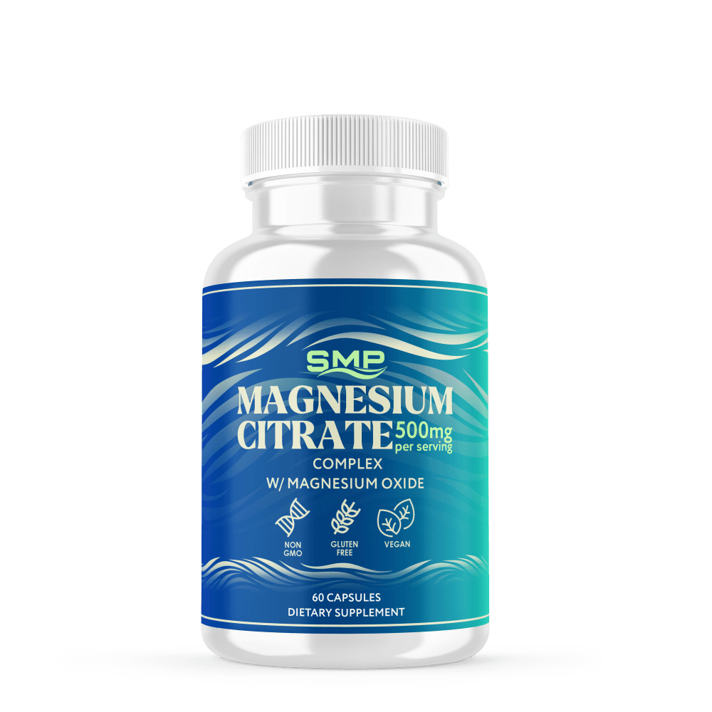Magnesium Citrate Complex 500mg Elemental W/ Magnesium Oxide Per Veggie Capsule - Non-GMO – Gluten Free – Vegan