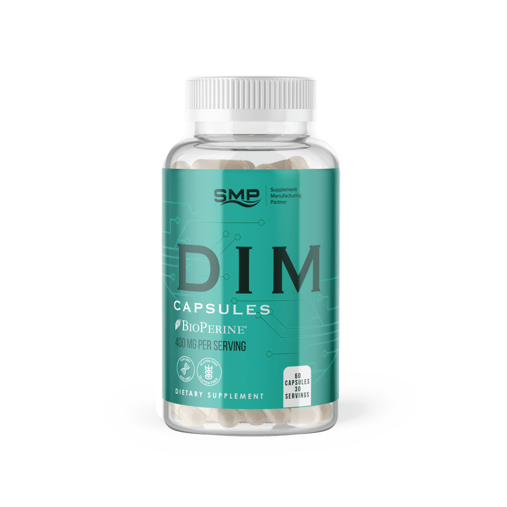 DIM Supplement 400mg Per Serving + Bioperine® Veggie Capsules - Non-GMO – Gluten-Free – Soy Free – Vegan