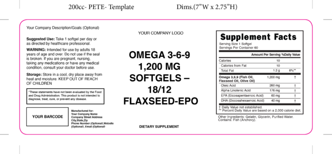OMEGA 369 Flaxseed 200cc PETE 100670