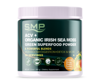 ACV + Organic Irish Sea Moss Green Superfood 8 Powerful Blends– Natural Mango Peach 101598 (002)