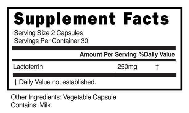 Lactoferrin Capsules Supplement Facts 101766